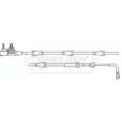 Brake Pad Sensor BORG & BECK BWL3225 for JAGUAR