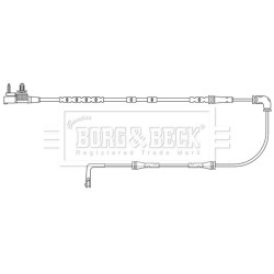 Brake Pad Sensor BORG & BECK BWL3228 for LAND ROVER RANGE ROVER