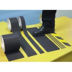 Anti-Slip Floor Tape - Black SIGNS & LABELS FBTR6 (Anti-Slip Tape) Width 150mm