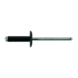 Large Flange Black Rivets - 4mm - Pack of 100 CONNECT 32890B Width 10mm