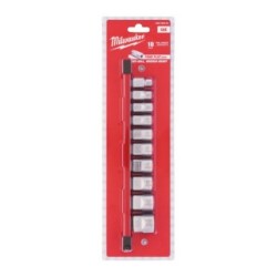 Milwaukee 3/8" Drive Chrome Sockets - 10 Pack 4932492508 (Socket Sets) Type Imperial Standard