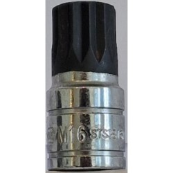Carlyle Hand Tools 3/8 Drive Multispline 40mm Long STS3816M (Socket -Multispline) Tip Size M16