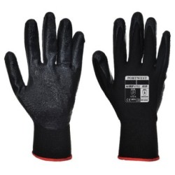 Dexti Grip Nitrile Glove - Black - Pack of 12 PORTWEST A320BKRXL (Grip Gloves) Size XL