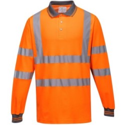 Hi-Vis Long Sleeve Polo Shirt - Orange PORTWEST S271ORRM (Hi-Vis Polo Shirts) Size M