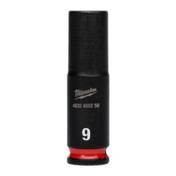 Milwaukee Hex ShW 1/4 Drive Deep Socket 4932480258 Size 9mm