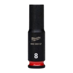Milwaukee Hex ShW 1/4 Drive Deep Socket 4932480257 Size 8mm