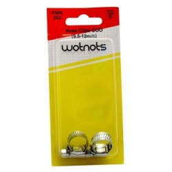 Wot-Nots Hose Clips Mild Steel PWN253 (Standard Hose Clips) Size 8-12mm
