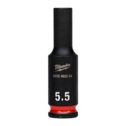 Milwaukee Hex ShW 1/4 Drive Deep Socket 4932480254 Size 5.5mm