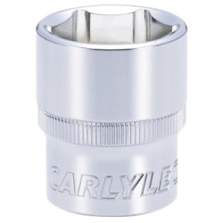 Socket - Shallow - Metric Standard - 1/2" Drive CARLYLE HAND TOOLS S12024M Size 24 mm