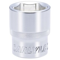 Socket - Shallow - Metric Standard - 1/2" Drive CARLYLE HAND TOOLS S12023M Size 23 mm