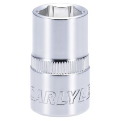 Socket - Shallow - Metric Standard - 1/2" Drive CARLYLE HAND TOOLS S12015M Size 15 mm