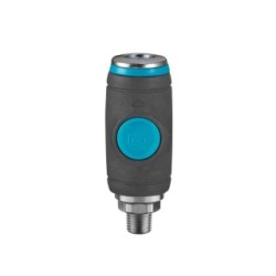 PCL Standard Push Button Safety Coupling, Male Thread PBS21JM (Airline Connector) Size 1/2"