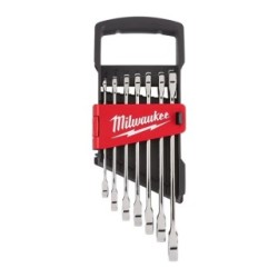 Milwaukee MAX BITE Ratcheting Metric Combination Spanner Set 4932464993 (Spanner Sets) Pack Qty 7