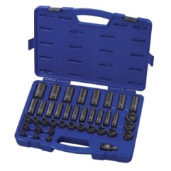 Carlyle Hand Tools Metric Socket Set 61-0304 (Impact Socket) Pack Qty 39 Piece Set