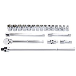 Carlyle Hand Tools 1/2 Drive 6PT Socket Set SS12021M (Socket Sets) Pack Qty 21 Piece Set