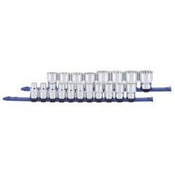 Carlyle Hand Tools 1/2 Drive 12PT Socket Set SS12119M (Socket Sets) Pack Qty 19 Piece Set