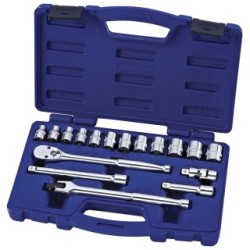 Carlyle Hand Tools 3/8 Drive 6PT Socket Set SS38017M (Socket Sets) Pack Qty 17 Piece Set