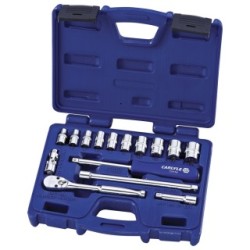 Carlyle Hand Tools 1/4 Drive 6PT Socket Set SS14015M (Socket Sets) Pack Qty 15 Piece Set