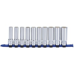 Carlyle Hand Tools 1/2 12PT Deep Socket Set SSD12110M (Socket Sets) Pack Qty 10 Piece Set