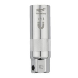Milwaukee 3/8" Drive Spark Plug Socket 4932480675 (Sockets - Specialist Automotive) Hex Size 16mm