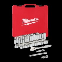 Milwaukee Metric & Imperial Ratchet + Socket Set 4932464946 (Socket Sets) Drive 3/8"