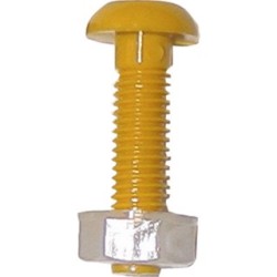 Number Plate Screws & Nuts - Long - Pack of 50 PEARL CONSUMABLES PNP430R (Plastic Screw & Nut) Colour Yellow
