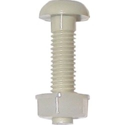Number Plate Screws & Nuts - Long - Pack of 50 PEARL CONSUMABLES PNP431R (Plastic Screw & Nut) Colour White