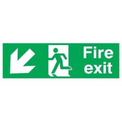 Fire Exit Directional Arrow - Rigid Polypropylene - 150mm x 450mm SIGNS & LABELS FFX04011R (Safe Condition Signs)