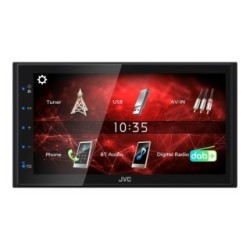 JVC Shallow Mount, Mechless DAB+ Media Player with Bluetooth Phone and Audio streaming KW-M27DBT (DAB Receivers)