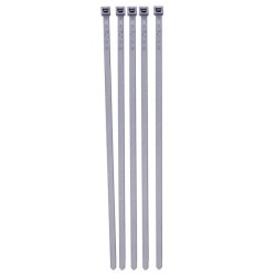 Cable Ties - Wheel Trims - Silver - 380mm x 4.6mm - Pack Of 100 PEARL CONSUMABLES PTW08 (Standard Cable Ties)