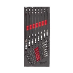 MAX BITE Flex Head Ratcheting Spanner Set Foam Insert MILWAUKEE 4932479829 (Ratchet Spanners Sets)