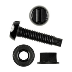 Jespon Long 1" Nuts & Bolts (pack of 100) JEPSON 40201000 (Number Plate Fixings) Colour Black