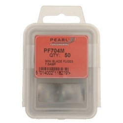 Fuses - Mini Blade - Pack Of 50 PEARL CONSUMABLES PF704M (Mini Blade Fuses) Amps 7.5A