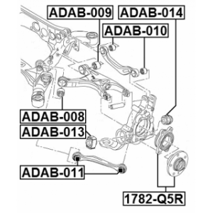 Mounting Control Trailing Arm - FEBEST ADAB011
