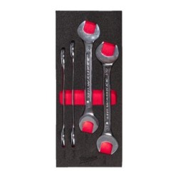 4Pc Double Open End Spanner Foam Insert Set MILWAUKEE 4932493630 (Spanners Sets)