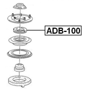 Rolling Bearing Suspension Strut Support Mount - FEBEST ADB100