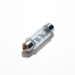 Autolamps 24V Festoon 11x38mm 3-LED Bulb LED242WT (LED Bulbs) Colour White
