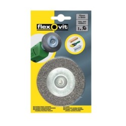 Wire Brush - Flat Type - Crimped FLEXOVIT 63642556882 (Abrasive Brushes)