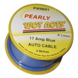 1 Core Cable - 4m - 17A WOT-NOTS PWN691 (Single Core Cable) Colour Blue