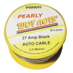 1 Core Cable - Black - 2.5m - 27A WOT-NOTS PWN692 (Single Core Cable)