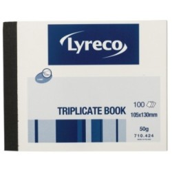 Lyreco Triplicate Book - 100 Numbered Sheets 710424 (Specialist Pads)