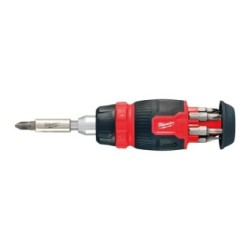 8 in 1 Compact Ratcheting Multi-Bit Screwdriver MILWAUKEE 4932480581