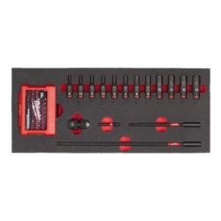 1/4 Skts. deep foam set 1 -17pc MILWAUKEE 4932493386 (Socket Sets)