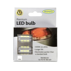LED Bulb - 12V P21W 6000K-LED - Long Life RING RW382LED (12V LED)