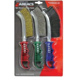 ABRACS Scratch Brush Pack 3pc VAN LINE WB205 (Abrasive Brushes)