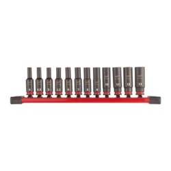 Hex socket ShW 1/4 deep set-12pc MILWAUKEE 4932480453