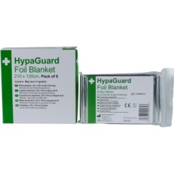 HypaGuard Disposable Foil Blankets - 210 x 130cm - Pack of 6 SAFETY FIRST AID Q2023T (First Aid Blankets)