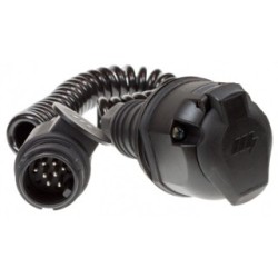Curly Extension Lead - 8-Pin Plug & 13 Pin Socket (8 Core) MAYPOLE 5896 (Plugs & Sockets)