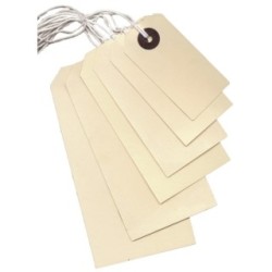 String Tags with 9 Inch White String - 95 x 48mm - Box of 1000 LYRECO 704365 (Labels)