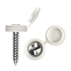 Security Screws with White Caps (pack of 100) JEPSON 40500600 (Security Fixing & Cap)
